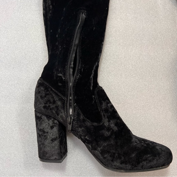 Carlos Santana Black Velvet Rumor Over the Knee Boot Thigh High Size 9 - Picture 2 of 8